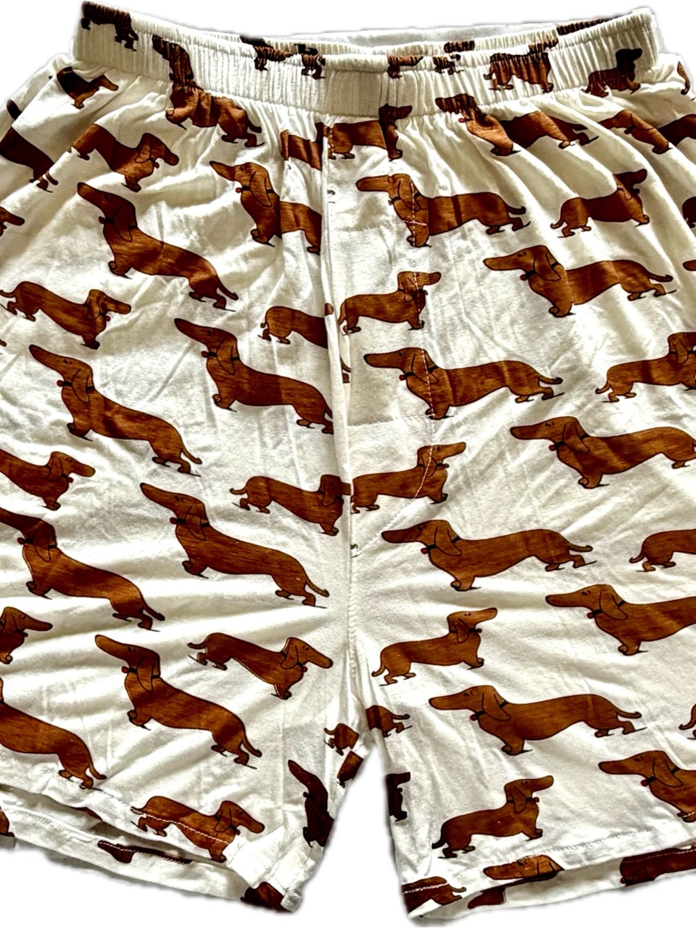 Red Dachshund Boxer Shorts for Men or Women Gotkeys X-Large Cotton Lounge Shorts